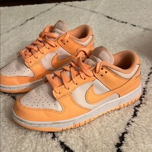 Peach and Cream Dunk Low Nikes